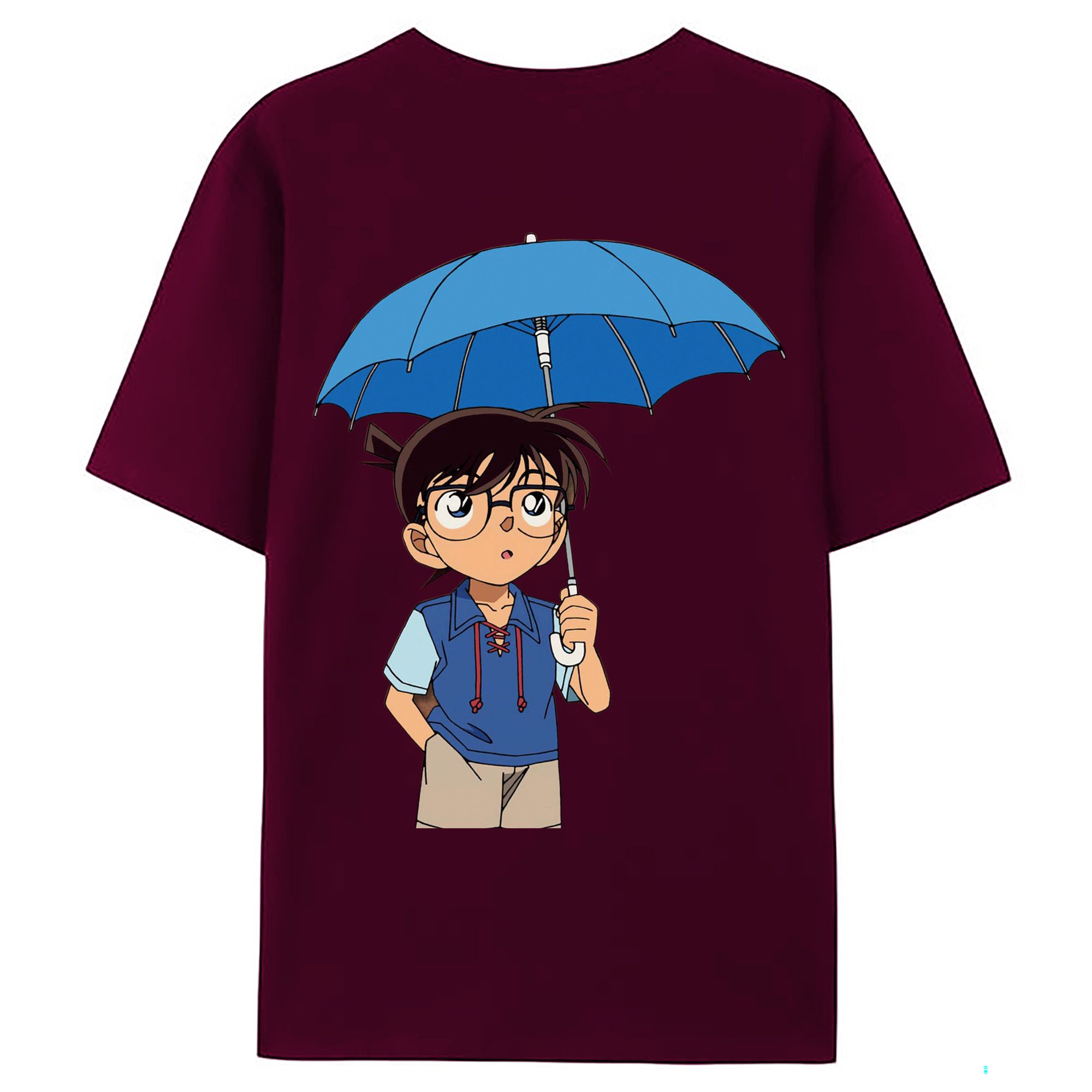 （画像用） 名探偵コナン 江戸川 コナン Detective Conan Conan Edogawa レディース半袖Tシャツ(バックプリント)